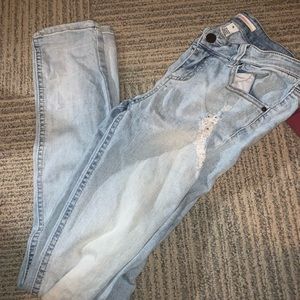 charlotte russe distressed skinny jeans light wash